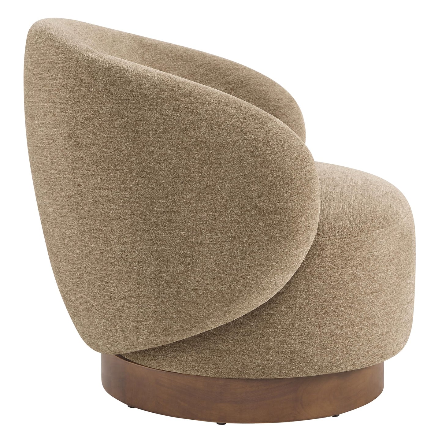 KISLOT Swivel Accent Chair Modern Round Barrel Armchair with Upholstered Faux Leather for Living Room Bedroom Waitingroom,2 Box,Cream
