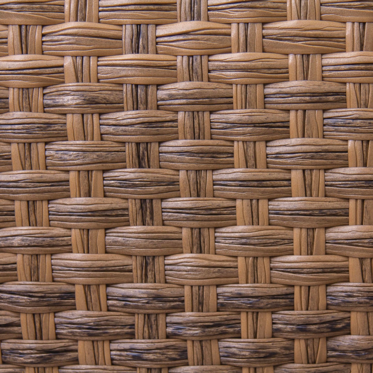 Cambridge Casual Camden 3-Piece Teak Wood Patio Conversation Set Brown Wicker, Padded Woven Seat, Deep Seating Rocking Chair Set of 2 with Side Table, Quick Dry Foam