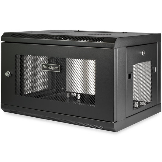 StarTech 6U Wall-Mount Cabinet, 19in, 2-Post, 15in Deep, 198lb (RK616WALM)