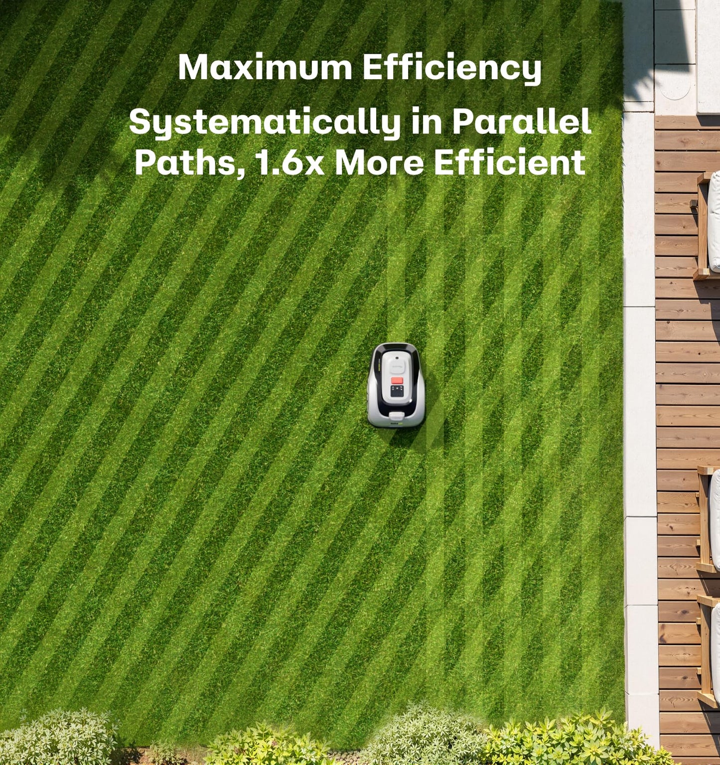 RoboUP Raccoon 2 SE Robot Lawn Mower with Garage, Auto Mapping Robotic Lawnmower for 0.15 Acre with APP Control, Vision Navigation, 20°Slope, Ideal Robot Mower for Small Lawns