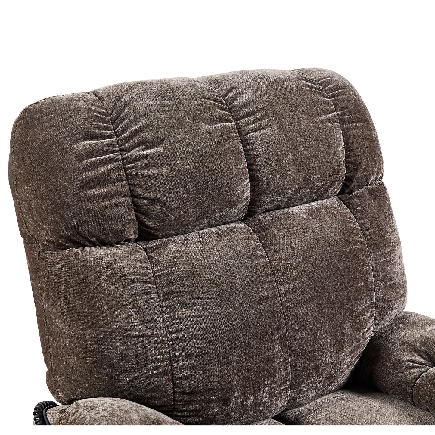 Electric Power Lift Recliner Chair for Elderly W/Massage and Heat, Infinite Positions Adjustable 2 Remote Controllers Upholstered Recliner & Armchair