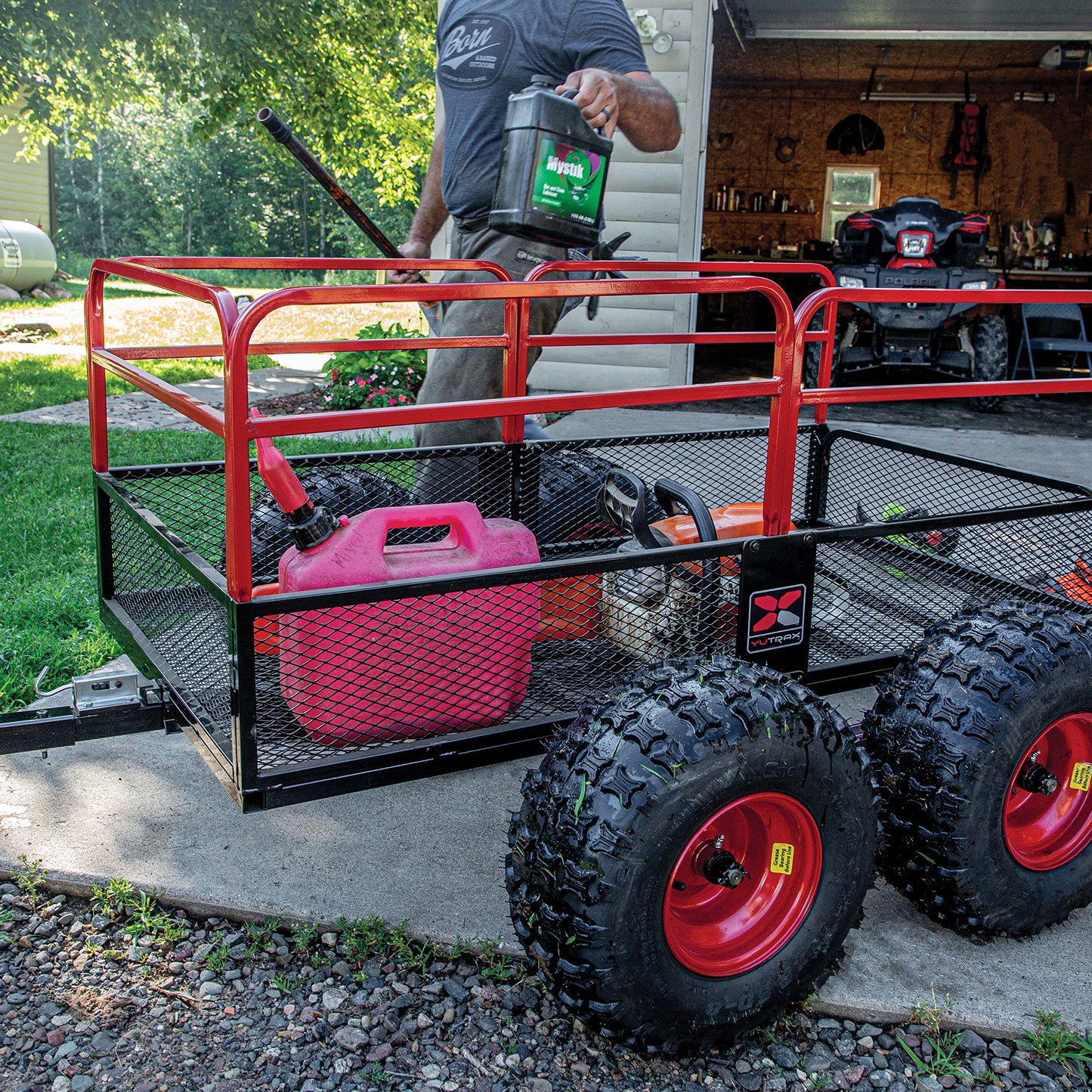 Yutrax Trail Warrior X4 Heavy Duty UTV/ATV Trailer - For Off-Road Use - 1,250 lb. Capacity, TX159