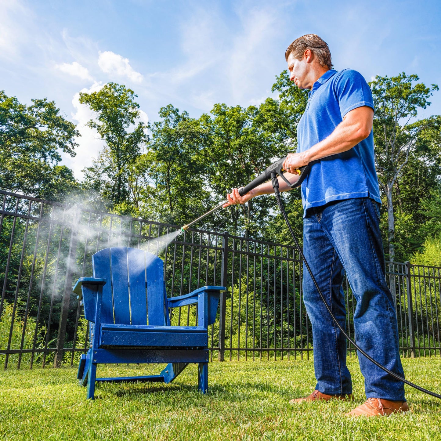 Kärcher K 4 Foam Cannon 1900 PSI Electric Pressure Washer with Turbo Nozzle and Large Wheels for All-Terrain Home Maintenance and Foam Cannon for Vehicle Cleaning