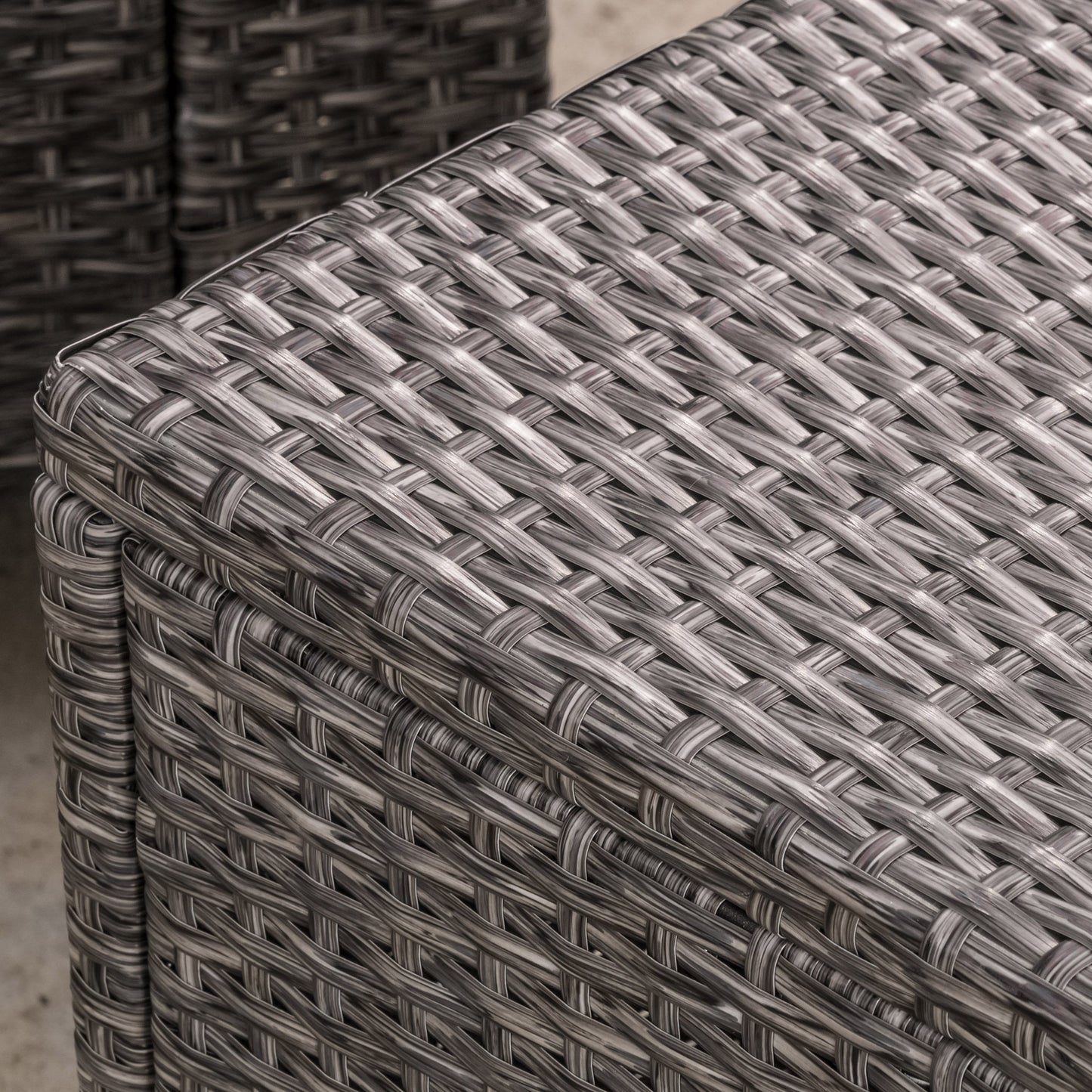 Christopher Knight Home Puerta Wicker Chat Set with Water Resistant Cushions and Set Cover, 4-Pcs Set, Beige / Mixed Black / Dark Grey
