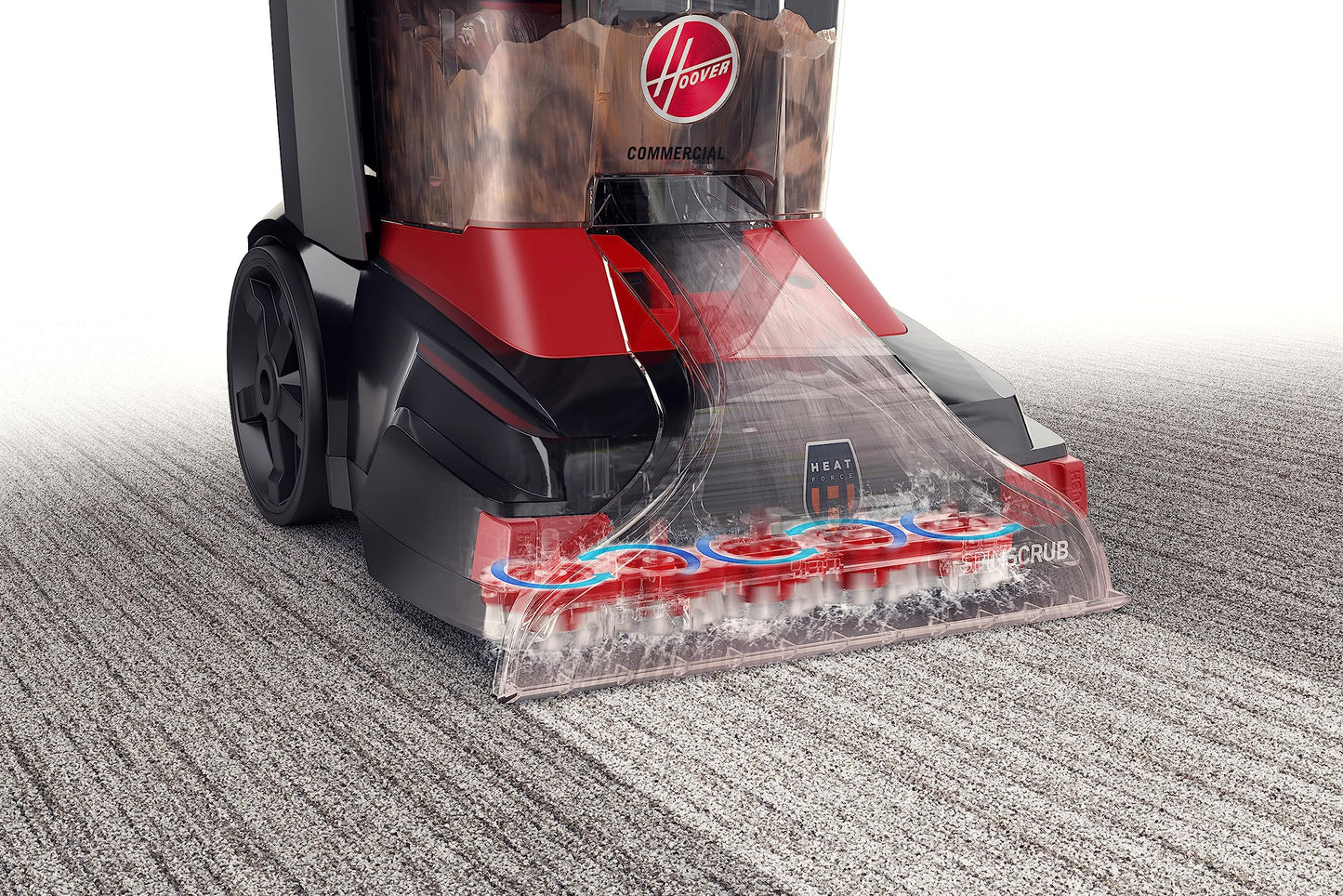 Hoover Commercial PowerScrub XL Spot Extractor, Carpet Cleaner Machine, Upright Shampooer, Commercial Grade Stain Remover, Powerful Deep Cleaner with Heated Drying, CH68000V, Black