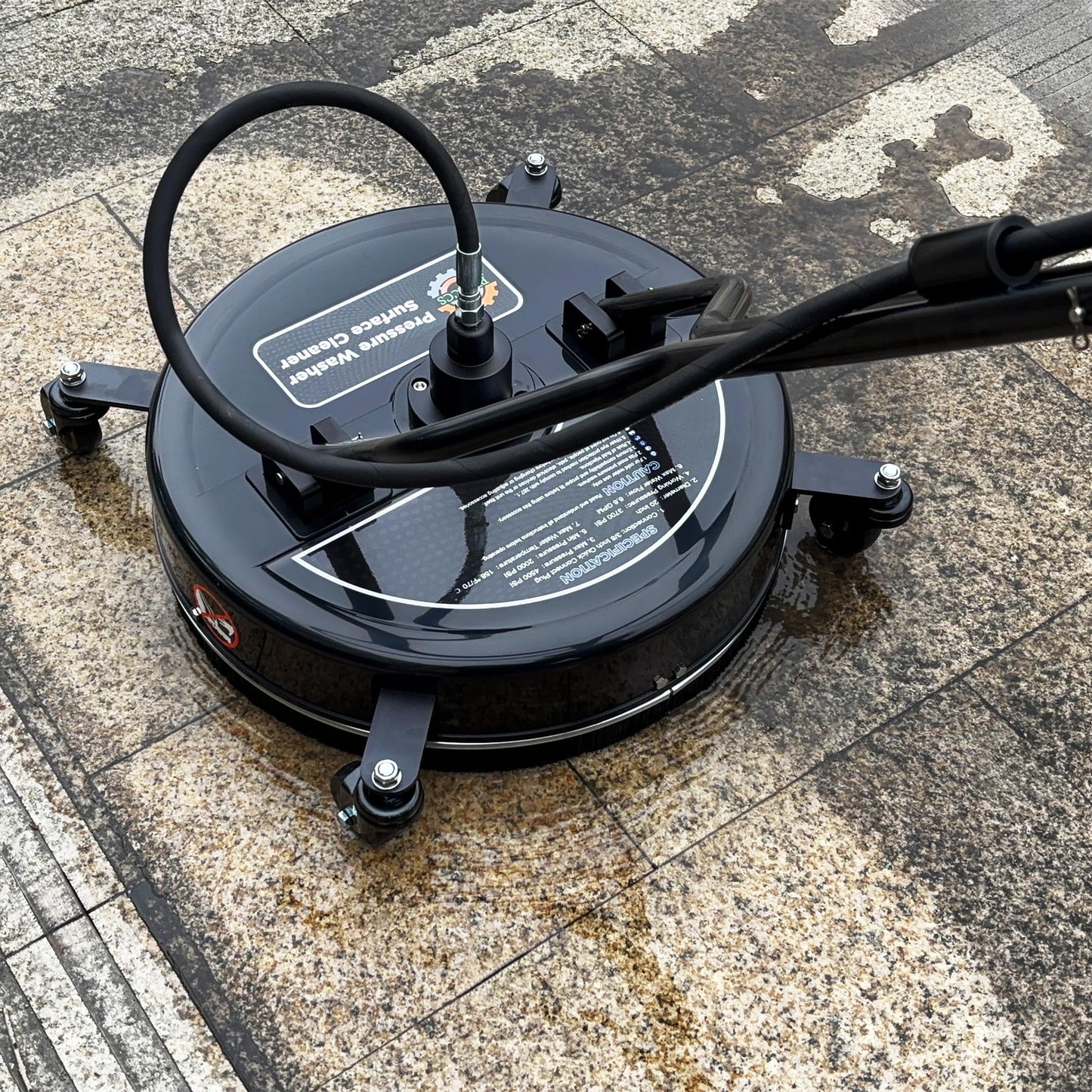 PWACCS 20" Pressure Washer Surface Cleaner with 4 Wheels and Dual Handle