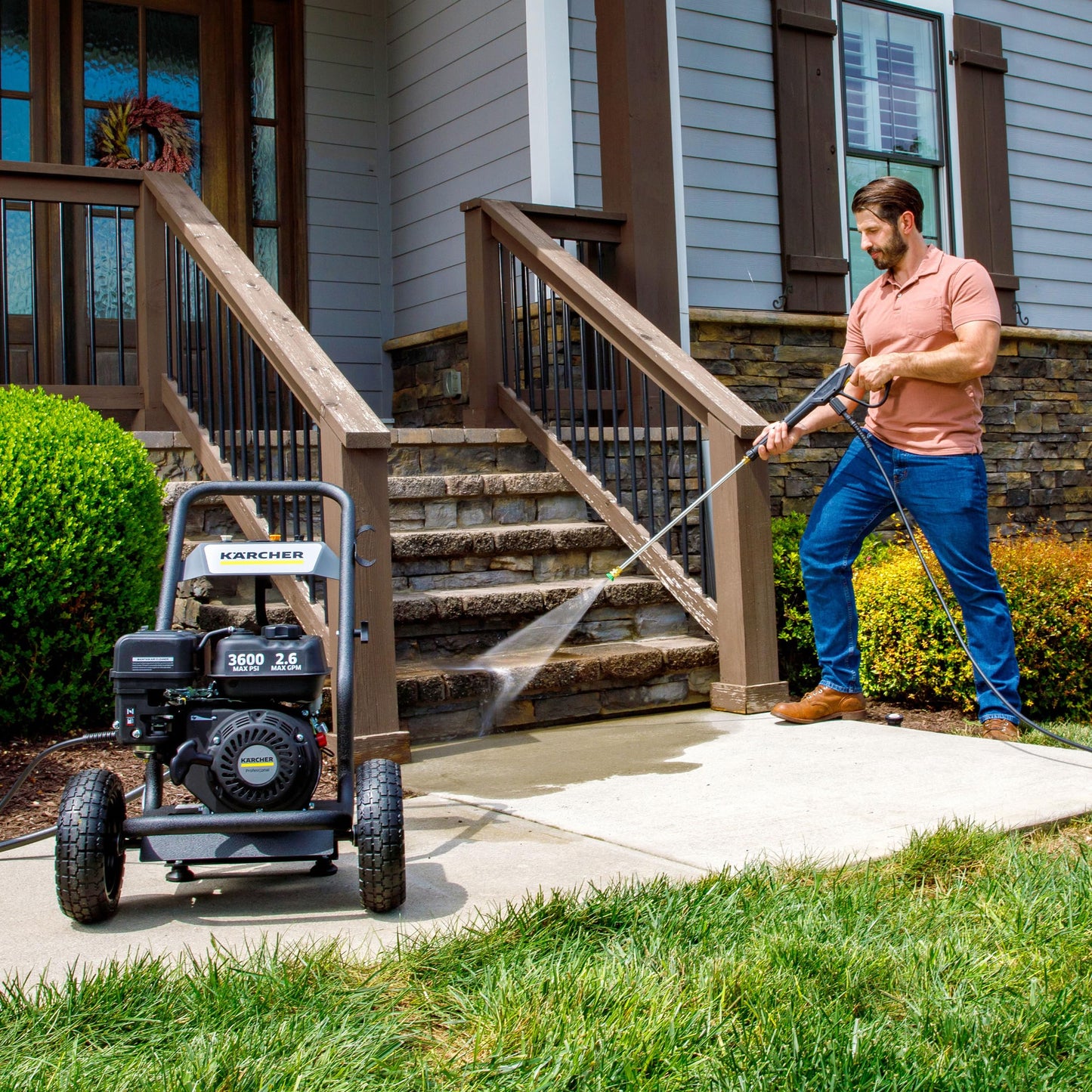 Kärcher G 3600 P Gas Pressure Washer 3600 PSI, 2.6 GPM, Triplex/Crankshaft Pump, Maximum Power for Your Toughest Cleaning Challenges