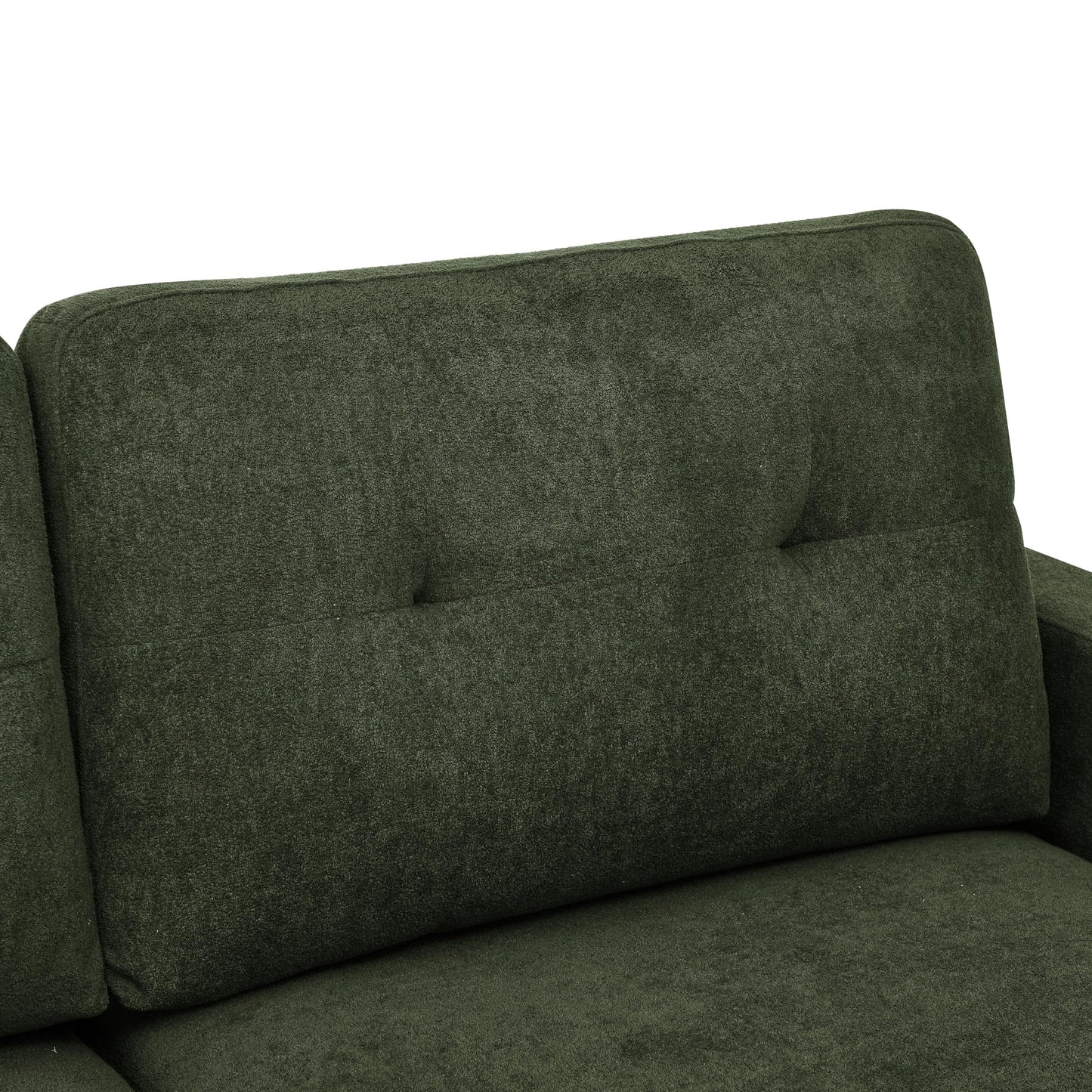 Ball & Cast 67.7" Loveseat Sofa,Mid Century Modern Love Seat Couches for Living Room,Button Tufted Upholstered Small Couch with Solid Wood Legs for Bedroom,Apartment,Office,Easy Assembly,Antique Green
