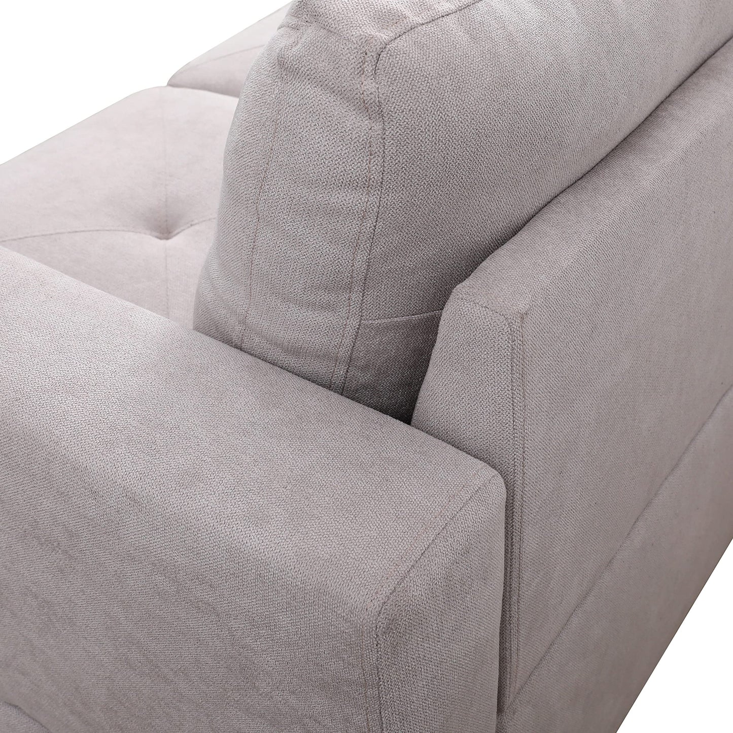 NicBex 97" L Shaped Couch Sectional Couches for Living Room, 2-Piece Modular Sofa with Movable Chaise & Deep Seat for Apartment, Bedroom, Office, Off-White