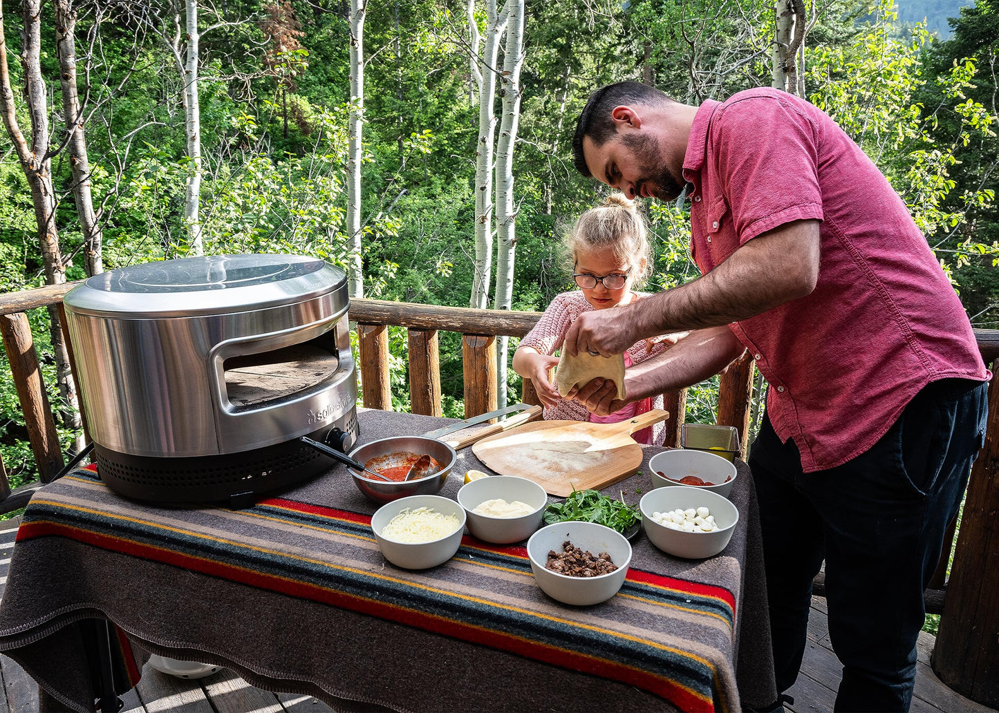 Solo Stove Pi Prime Pizza Oven Outdoor - Gas,Propane - Portable Pizza Oven with Cordierite Stone Cooking Surface - Demi-Dome Design - Wide-Mouthed Opening - Stainless Steel