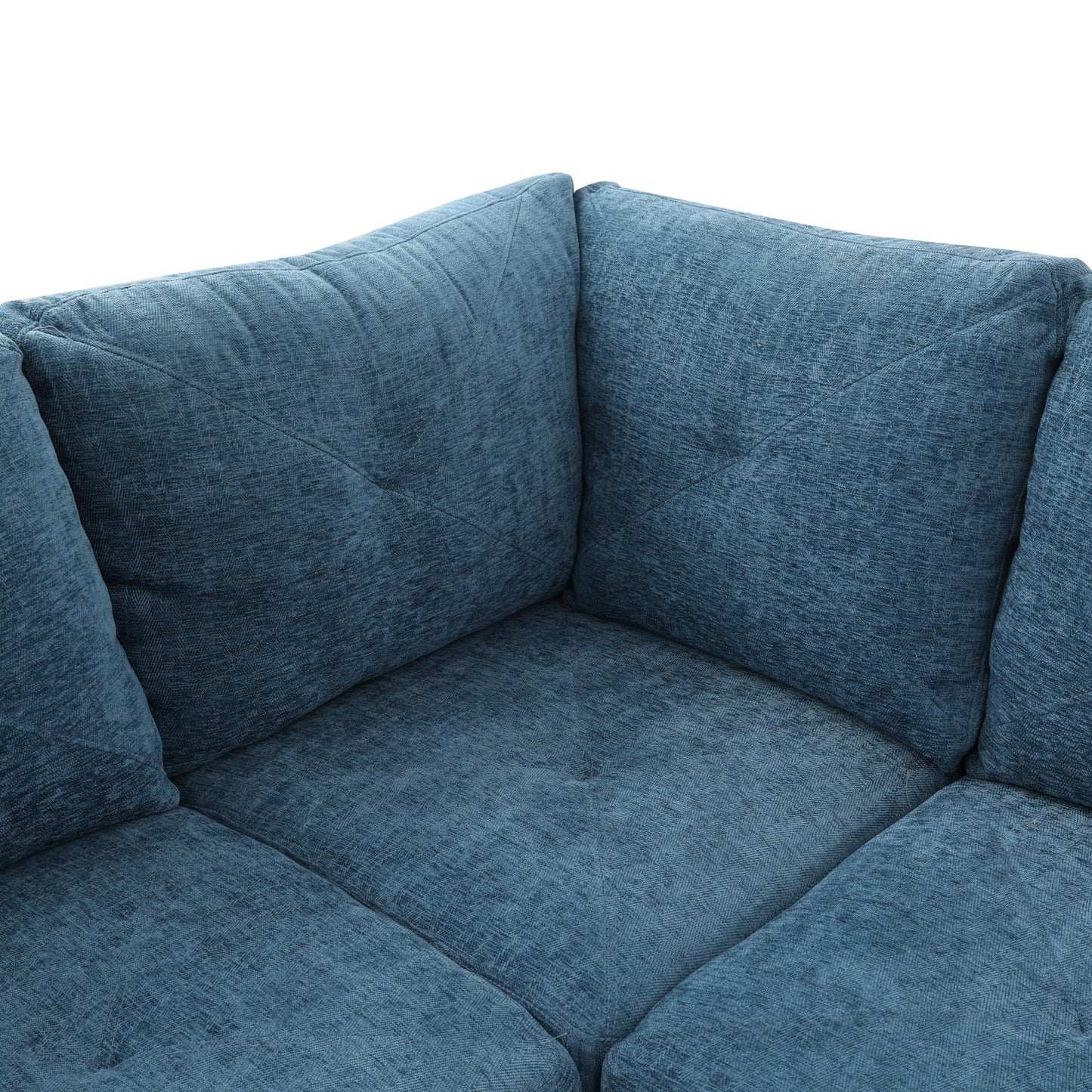 NicBex 97" L Shaped Couch Sectional Couches for Living Room, 2-Piece Linen Modular Sofa with Movable Chaise & Deep Seat for Apartment, Bedroom, Office, Blue