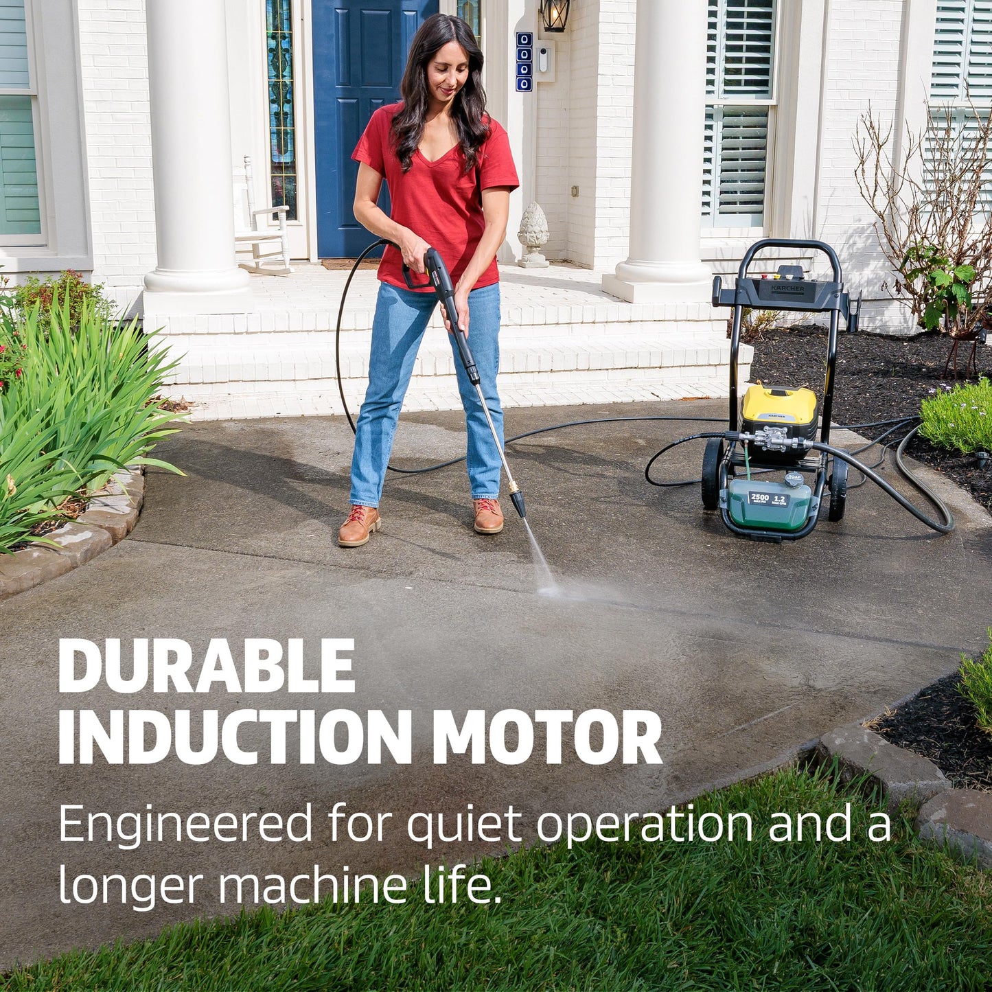 Kärcher K 2500 E Electric Pressure Washer 2500 PSI High-Performance Cleaning for Driveways, Siding, and Decks, Induction Motor